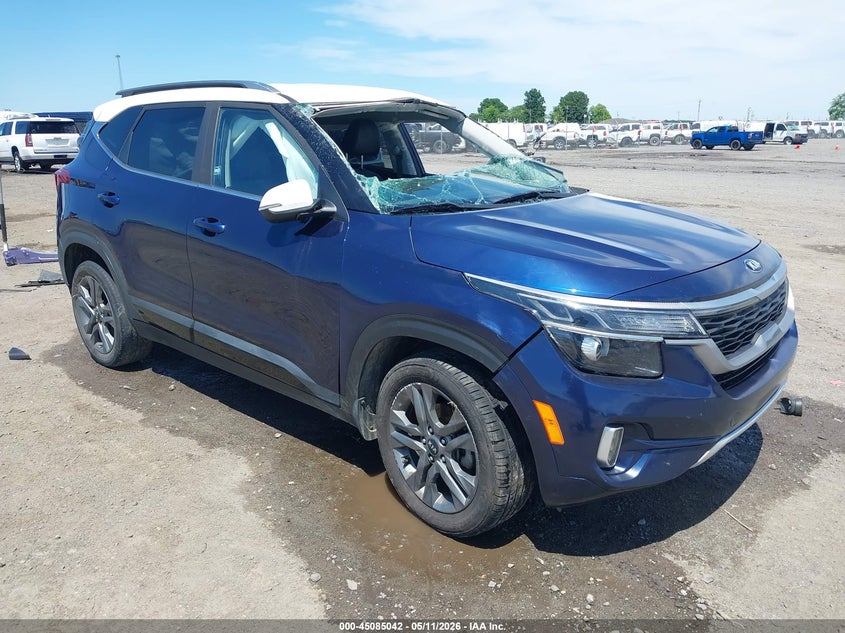2021 Kia Seltos VIN KNDEU2AA1M7050268 IAAI salvage auction — SIDE, Salvage (Arkansas), sold $3,050 on 2026-07-14 (photo 1)