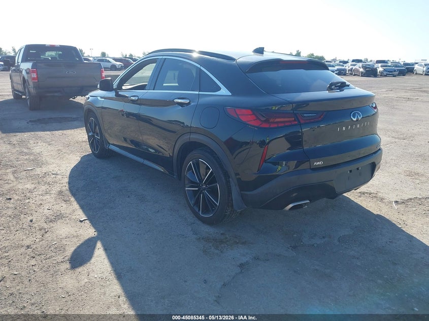 2022 Infiniti Qx55 VIN 3PCAJ5J31NF111074 IAAI salvage auction — HAIL, Original (Texas), sold $13,000 on 2026-07-22 (photo 3)