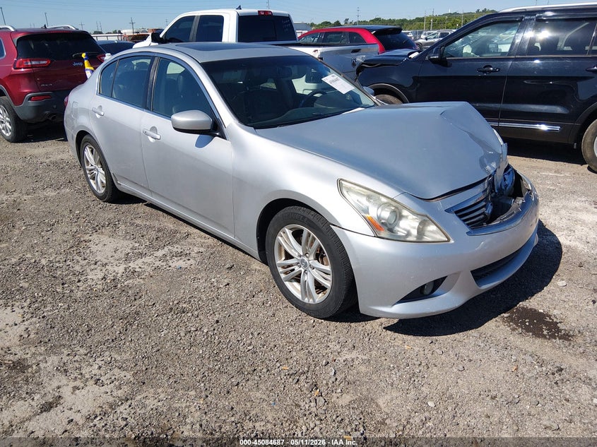 2011 Infiniti G25 VIN JN1DV6AP9BM831271 IAAI salvage auction — FRONT END, Clear (Oklahoma), sold $325 on 2026-07-28 (photo 1)