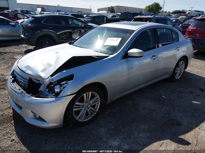 2011 Infiniti G25 VIN JN1DV6AP9BM831271 IAAI salvage auction — FRONT END, Clear (Oklahoma), sold $325 on 2026-07-28 (photo 2)