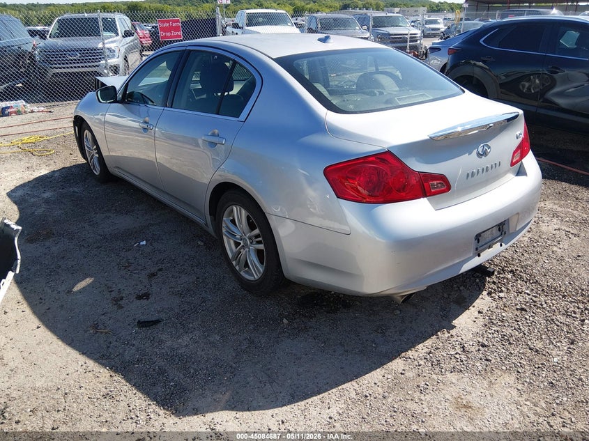 2011 Infiniti G25 VIN JN1DV6AP9BM831271 IAAI salvage auction — FRONT END, Clear (Oklahoma), sold $325 on 2026-07-28 (photo 3)