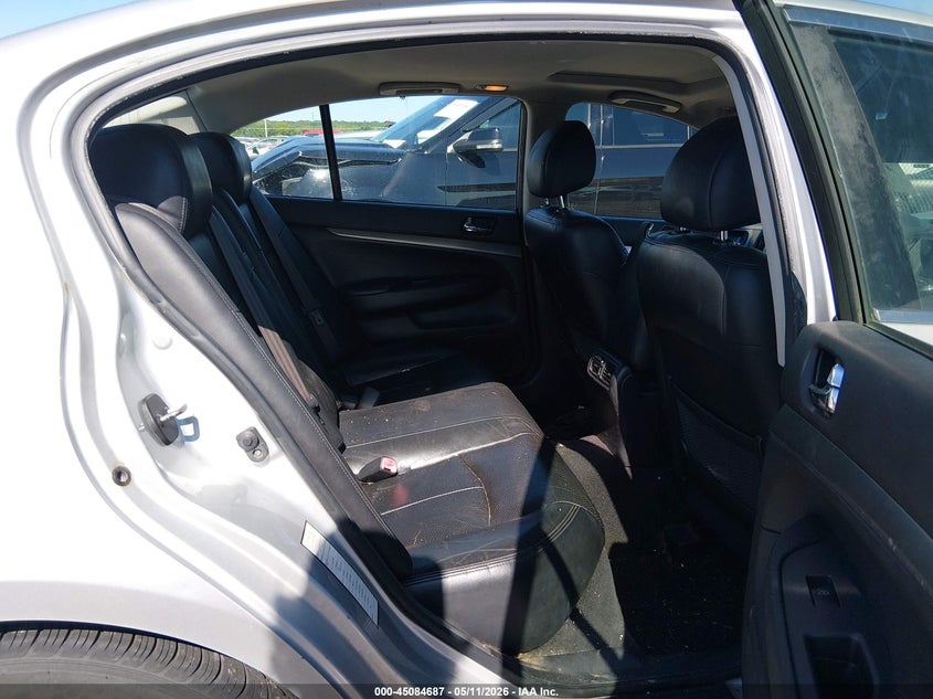 2011 Infiniti G25 VIN JN1DV6AP9BM831271 IAAI salvage auction — FRONT END, Clear (Oklahoma), sold $325 on 2026-07-28 (photo 8)