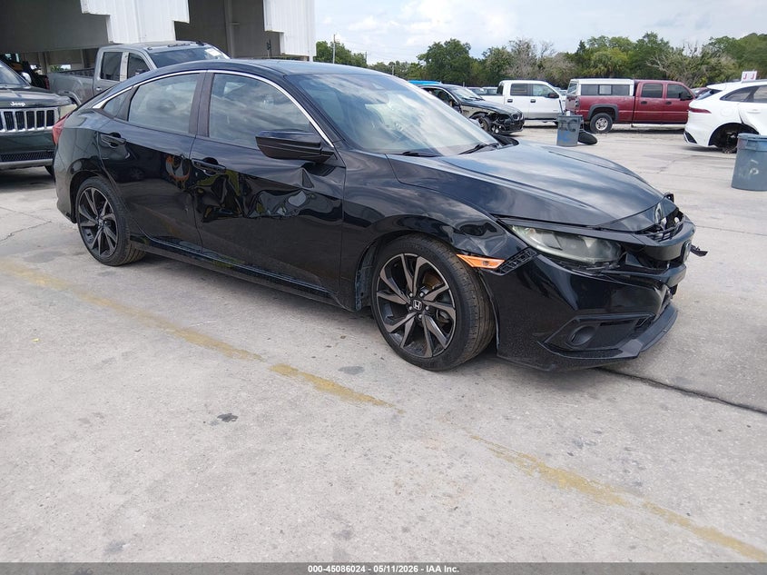 2019 Honda Civic VIN 2HGFC2F89KH572713 IAAI salvage auction — FRONT END, Rebuildable (Florida), sold $2,875 on 2026-07-19 (photo 1)