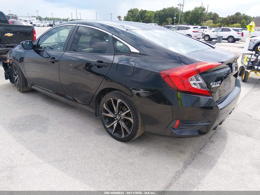 2019 Honda Civic VIN 2HGFC2F89KH572713 IAAI salvage auction — FRONT END, Rebuildable (Florida), sold $2,875 on 2026-07-19 (photo 3)