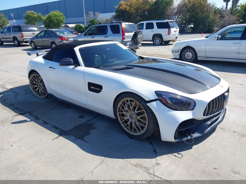 2018 Mercedes-benz AMG GT VIN WDDYK7HA1JA021296 IAAI salvage auction — FRONT END, Salvage (California), sold $34,000 on 2026-07-06 (photo 1)
