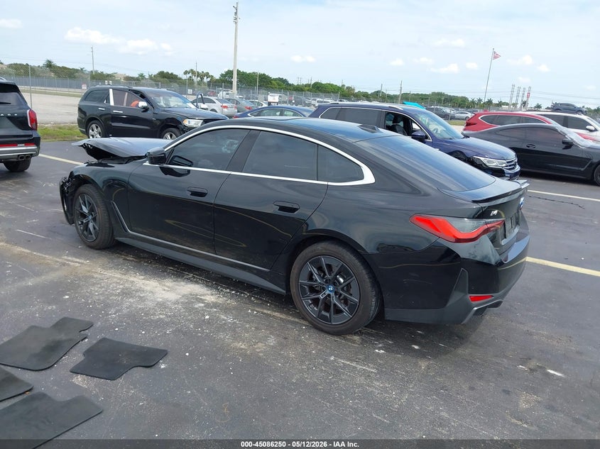 2023 BMW I4 VIN WBY43AW08PFR29462 IAAI salvage auction — LEFT FRONT, Certificate Of Destruction (Florida), sold $9,750 on 2026-07-16 (photo 3)