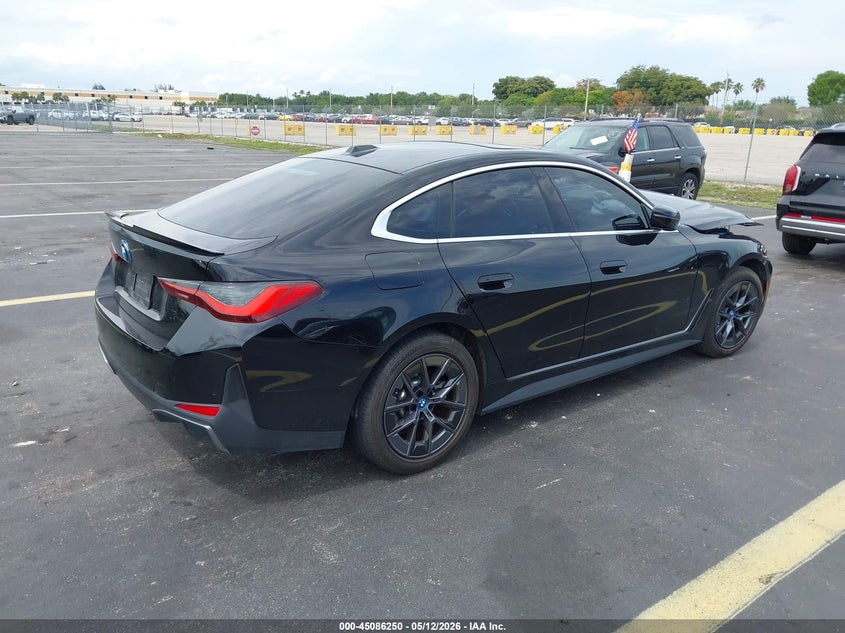 2023 BMW I4 VIN WBY43AW08PFR29462 IAAI salvage auction — LEFT FRONT, Certificate Of Destruction (Florida), sold $9,750 on 2026-07-16 (photo 4)