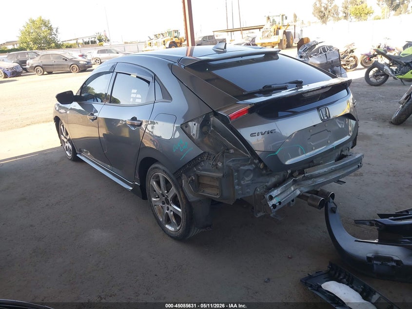 2017 Honda Civic VIN SHHFK7H91HU417395 IAAI salvage auction — FRONT & REAR, Salvage (California), sold $2,850 on 2026-07-21 (photo 3)