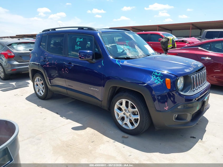 2017 Jeep Renegade VIN ZACCJABB4HPE41473 IAAI salvage auction — LEFT FRONT, Original (Texas), sold $2,050 on 2026-07-21 (photo 1)