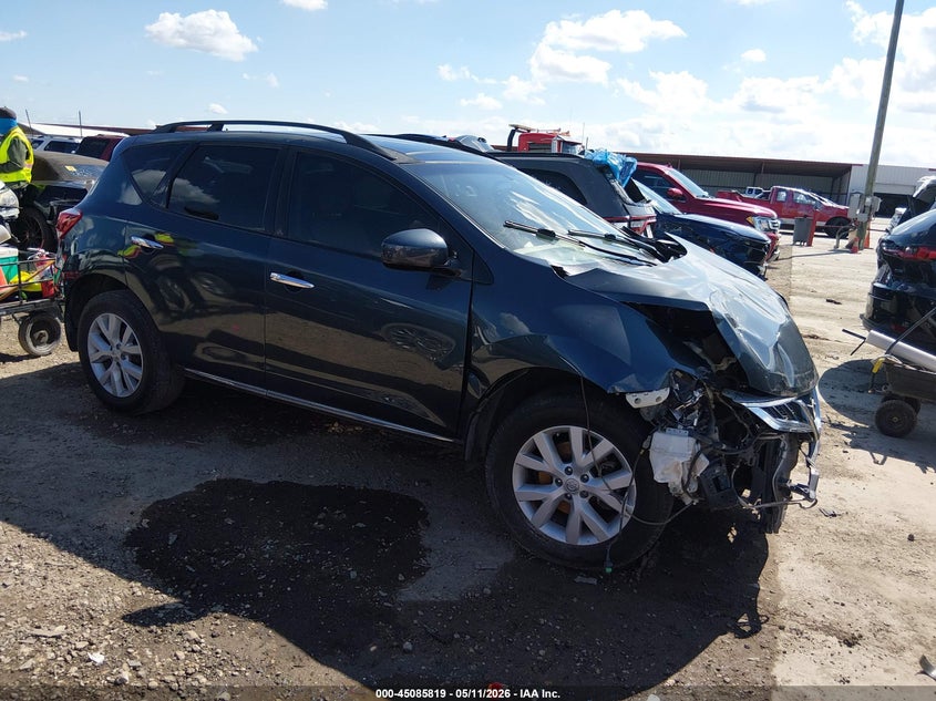 2012 Nissan Murano VIN JN8AZ1MU5CW105233 IAAI salvage auction — FRONT END, Salvage (Texas), sold $200 on 2026-07-28 (photo 1)