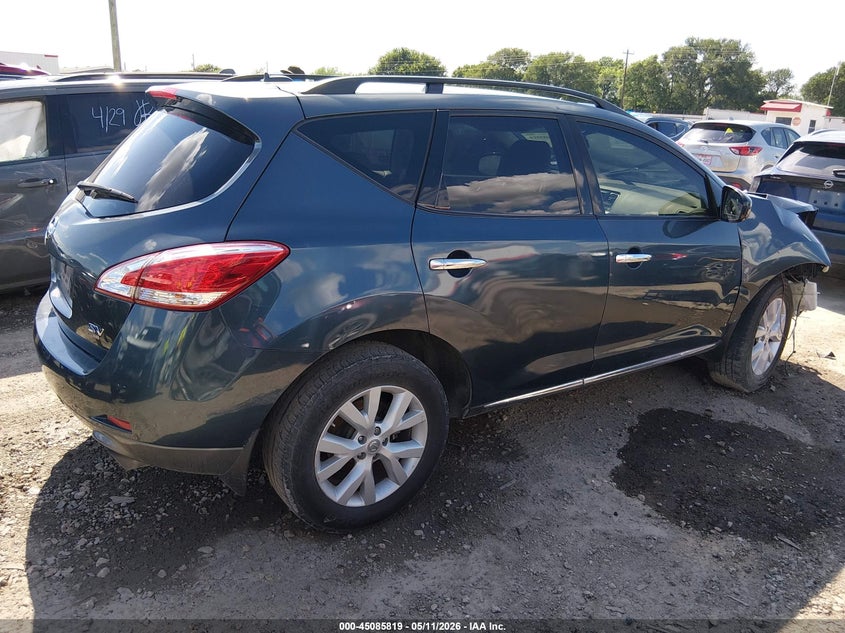 2012 Nissan Murano VIN JN8AZ1MU5CW105233 IAAI salvage auction — FRONT END, Salvage (Texas), sold $200 on 2026-07-28 (photo 4)