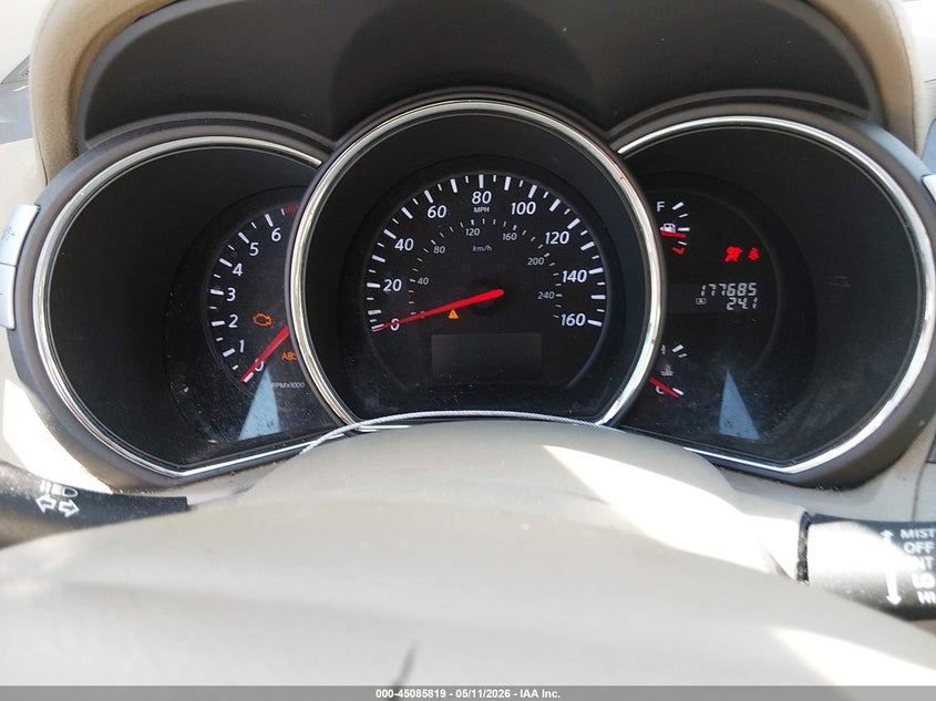 2012 Nissan Murano VIN JN8AZ1MU5CW105233 IAAI salvage auction — FRONT END, Salvage (Texas), sold $200 on 2026-07-28 (photo 7)