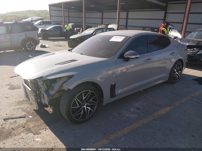2022 Kia Stinger VIN KNAE35LD7N6113812 IAAI salvage auction — FRONT END, Salvage (Missouri), sold $4,600 on 2026-07-15 (photo 2)
