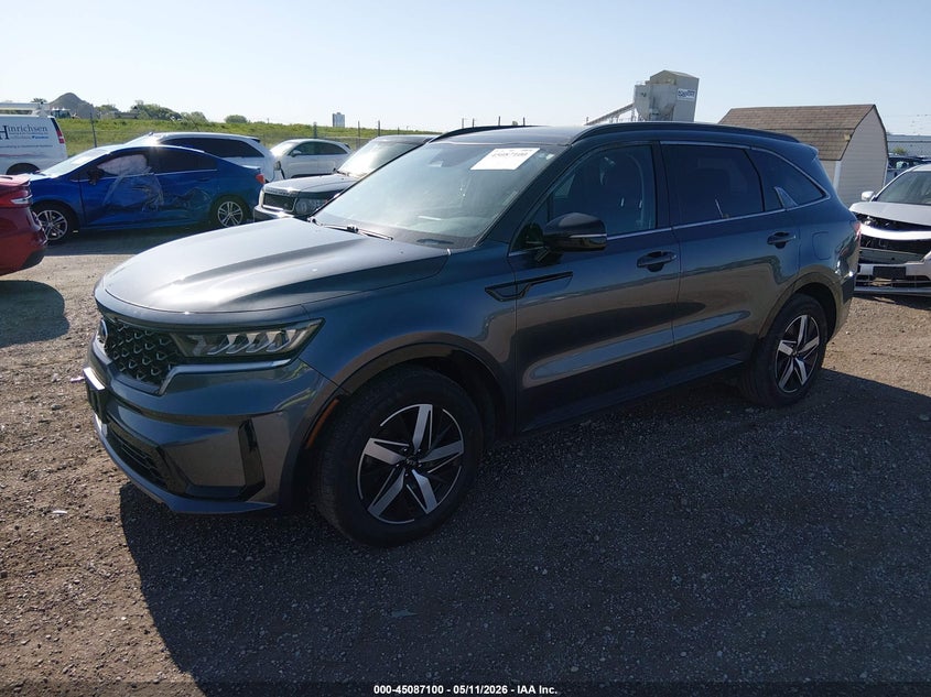 2021 Kia Sorento VIN 5XYRL4LC2MG056114 IAAI salvage auction — RIGHT FRONT, Salvage (Illinois), sold $6,850 on 2026-07-08 (photo 2)