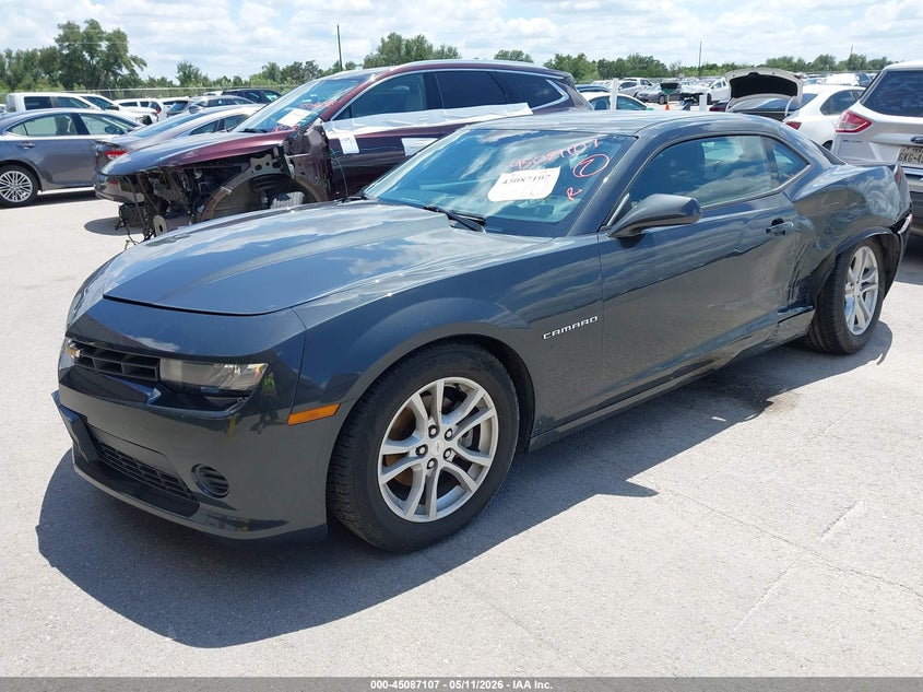 2015 Chevrolet Camaro VIN 2G1FB1E32F9268908 IAAI salvage auction — LEFT SIDE, Original (Texas), sold $2,175 on 2026-07-09 (photo 2)