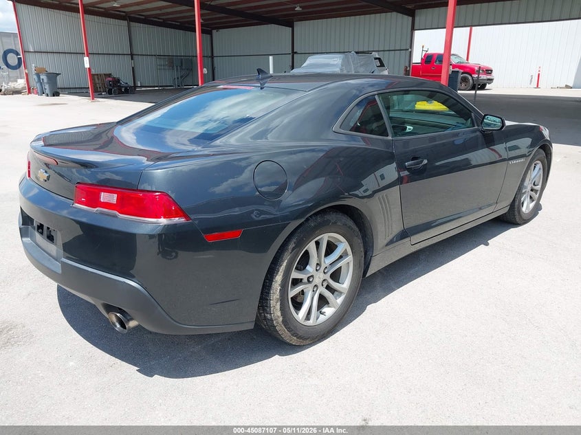 2015 Chevrolet Camaro VIN 2G1FB1E32F9268908 IAAI salvage auction — LEFT SIDE, Original (Texas), sold $2,175 on 2026-07-09 (photo 4)