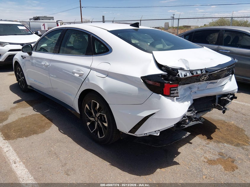 2025 Hyundai Sonata VIN KMHL64JA1SA500462 IAAI salvage auction — REAR END, Non-Repairable (Texas), sold $8,000 on 2026-07-08 (photo 3)
