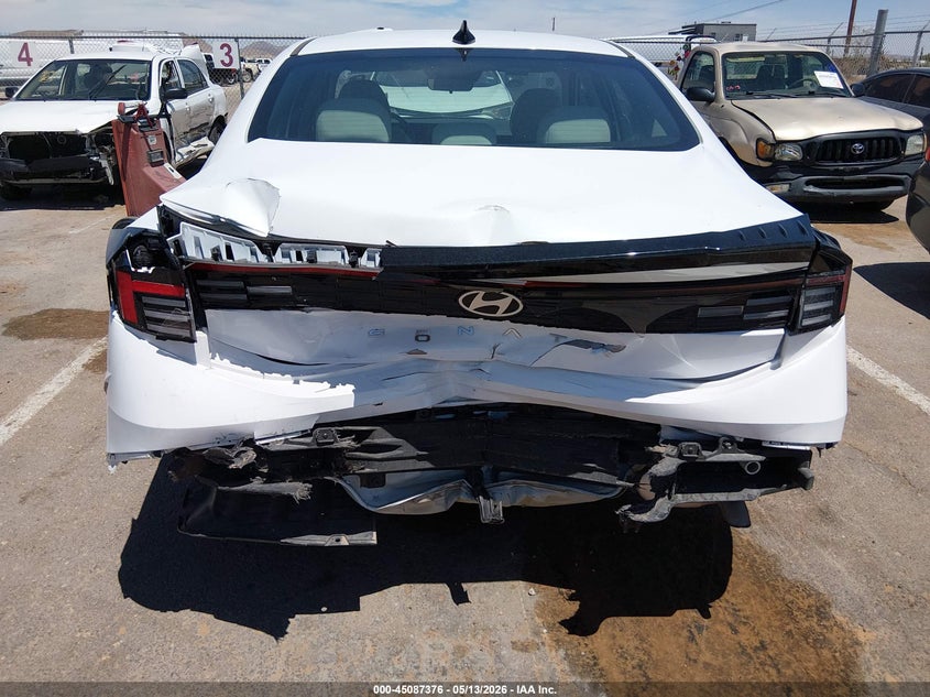 2025 Hyundai Sonata VIN KMHL64JA1SA500462 IAAI salvage auction — REAR END, Non-Repairable (Texas), sold $8,000 on 2026-07-08 (photo 6)