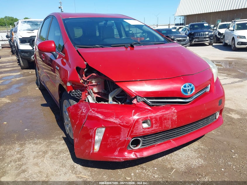 2013 Toyota Prius v VIN JTDZN3EUXD3228923 IAAI salvage auction — FRONT END, Clear (Oklahoma), sold $3,100 on 2026-07-08 (photo 1)