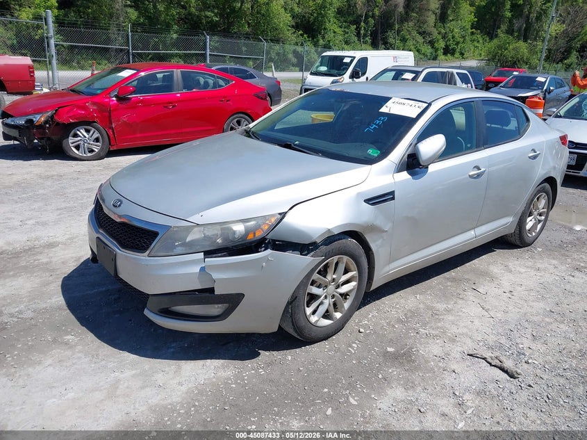 2013 Kia Optima VIN 5XXGM4A73DG122149 IAAI salvage auction — FRONT & REAR, Clear (Virginia), sold $550 on 2026-07-07 (photo 2)