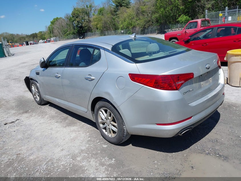 2013 Kia Optima VIN 5XXGM4A73DG122149 IAAI salvage auction — FRONT & REAR, Clear (Virginia), sold $550 on 2026-07-07 (photo 3)