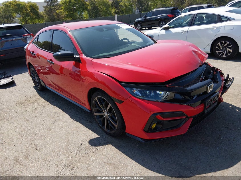 2020 Honda Civic VIN SHHFK7H42LU415460 IAAI salvage auction — FRONT END, Salvage (California), sold $5,725 on 2026-07-20 (photo 1)