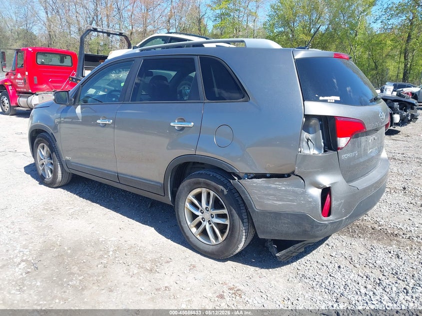 2014 Kia Sorento VIN 5XYKTDA66EG520361 IAAI salvage auction — REAR END, Mv-907A (New York), sold $200 on 2026-07-28 (photo 3)