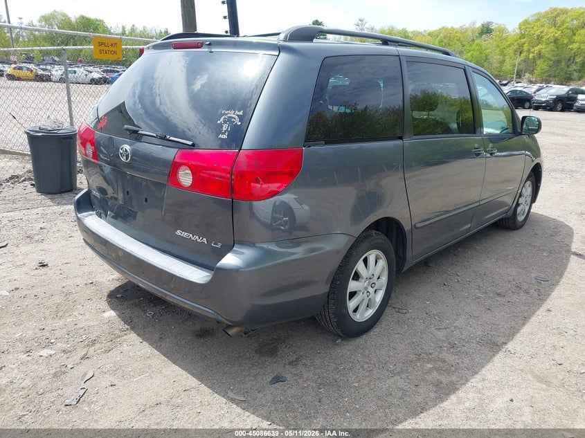2008 Toyota Sienna VIN 5TDZK23C38S132312 IAAI salvage auction — REAR END, Salvage (Rhode Island), sold $500 on 2026-07-24 (photo 4)