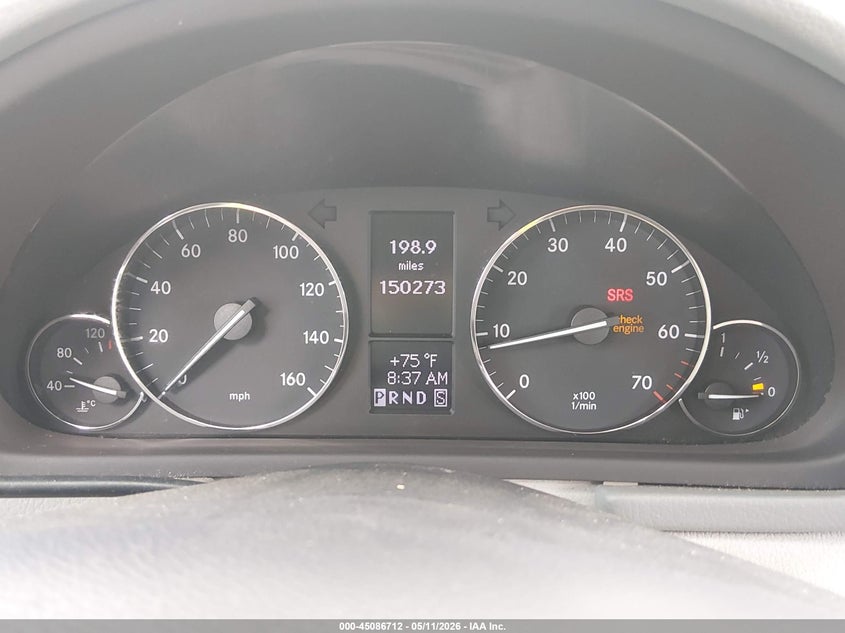 2007 Mercedes-benz C-klasse VIN WDBRF52H77F900003 IAAI salvage auction — RIGHT SIDE, Salvage (Hawaii), sold $25 on 2026-08-11 (photo 7)