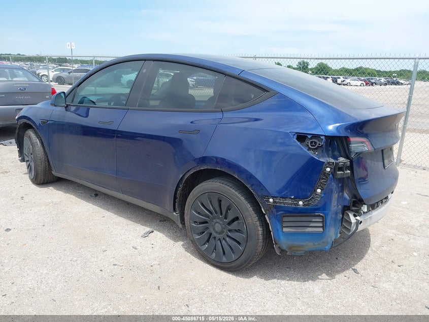 2022 Tesla Model y VIN 7SAYGDEE5NF370754 IAAI salvage auction — FRONT & REAR, Original (Texas), sold $8,400 on 2026-07-23 (photo 3)