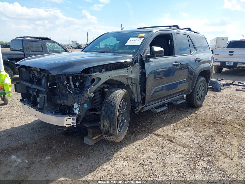2025 Toyota 4runner VIN JTEVA5AR5S5000672 IAAI salvage auction — FRONT END, Original (Texas), sold $18,200 on 2026-07-29 (photo 2)