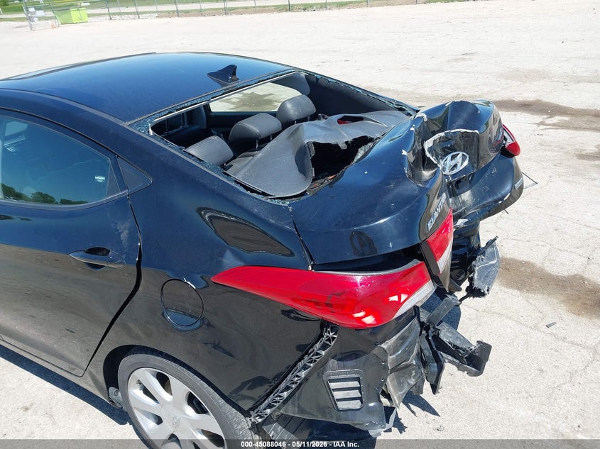 2013 Hyundai Elantra VIN KMHDH4AE0DU009805 IAAI salvage auction — REAR END, Salvage (Illinois), sold $550 on 2026-07-15 (photo 6)