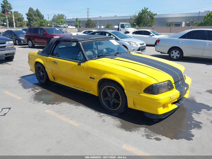 1989 Ford Mustang VIN 1FABP45E8KF179667 IAAI salvage auction — FRONT END, Salvage (California), sold $3,900 on 2026-07-06 (photo 1)