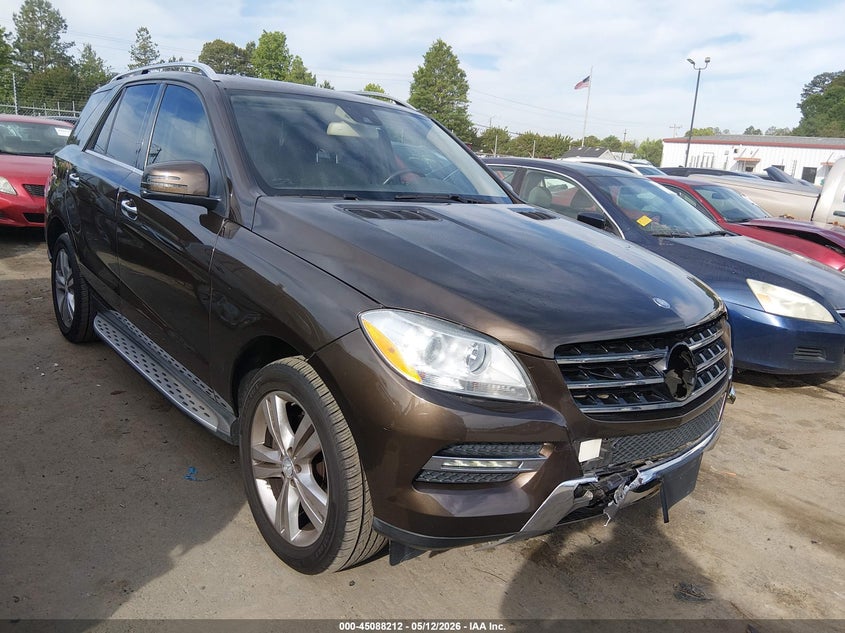 2014 Mercedes-benz M-klasse VIN 4JGDA5HB6EA427360 IAAI salvage auction — FRONT END, Salvage (North Carolina), sold $3,300 on 2026-07-13 (photo 1)