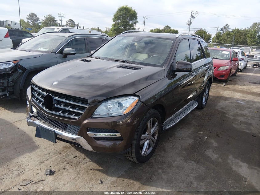 2014 Mercedes-benz M-klasse VIN 4JGDA5HB6EA427360 IAAI salvage auction — FRONT END, Salvage (North Carolina), sold $3,300 on 2026-07-13 (photo 2)