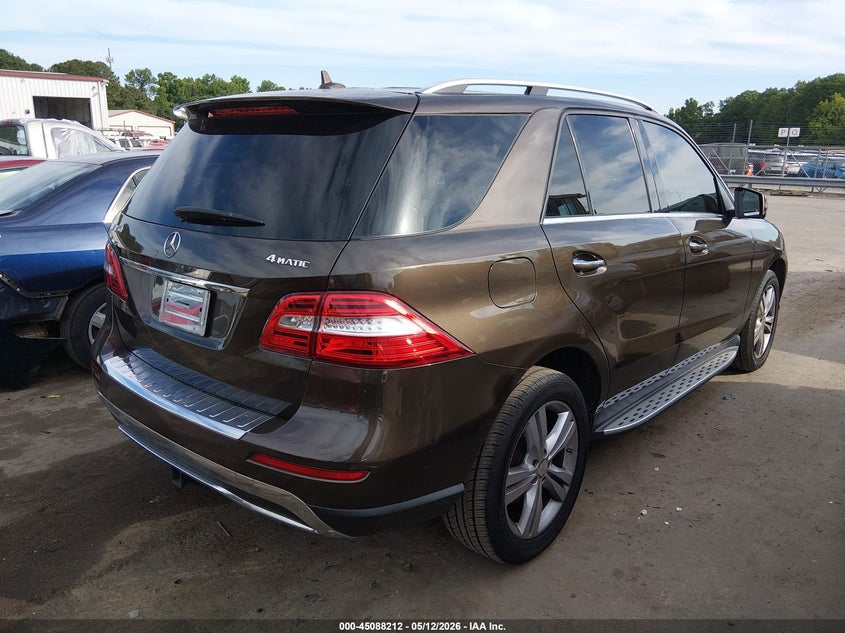 2014 Mercedes-benz M-klasse VIN 4JGDA5HB6EA427360 IAAI salvage auction — FRONT END, Salvage (North Carolina), sold $3,300 on 2026-07-13 (photo 4)