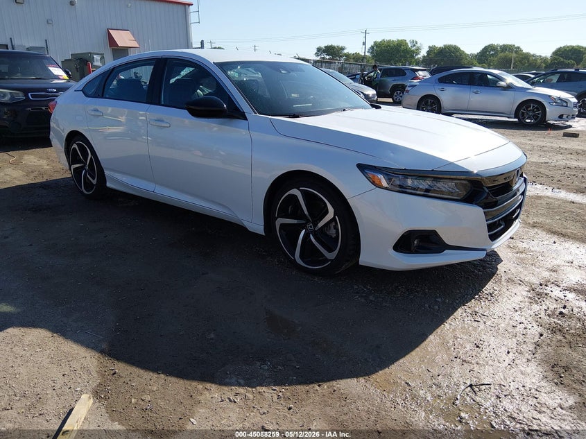 2022 Honda Accord VIN 1HGCV1F32NA101002 IAAI salvage auction — HAIL, Salvage Title, sold $13,500 on 2026-08-21 (photo 1)