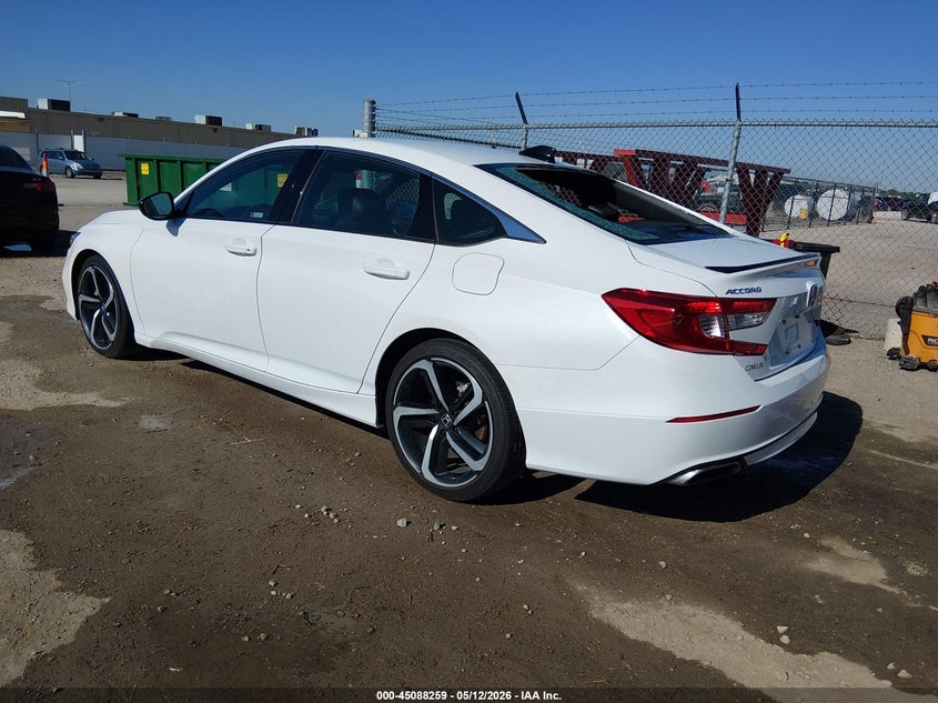2022 Honda Accord VIN 1HGCV1F32NA101002 IAAI salvage auction — HAIL, Salvage Title, sold $13,500 on 2026-08-21 (photo 3)