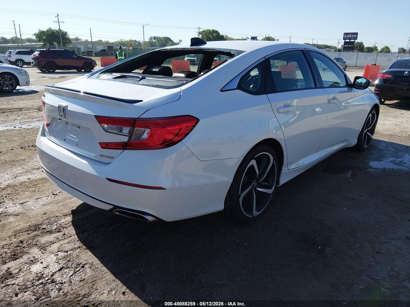 2022 Honda Accord VIN 1HGCV1F32NA101002 IAAI salvage auction — HAIL, Salvage Title, sold $13,500 on 2026-08-21 (photo 4)