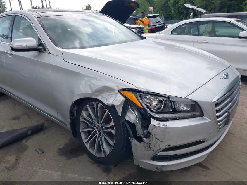 2015 Hyundai Genesis VIN KMHGN4JEXFU099215 IAAI salvage auction — RIGHT FRONT, Salvage - Greater Than 75% (Maryland), sold $1,800 on 2026-07-08 (photo 6)