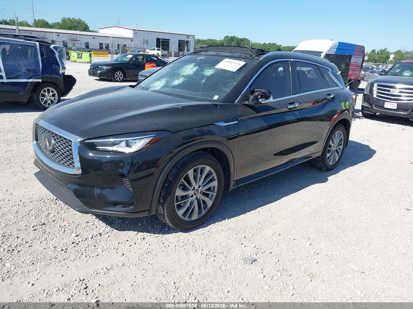 2024 Infiniti Qx50 VIN 3PCAJ5BB8RF107003 IAAI salvage auction — HAIL, Salvage Title, sold $11,300 on 2026-08-10 (photo 2)