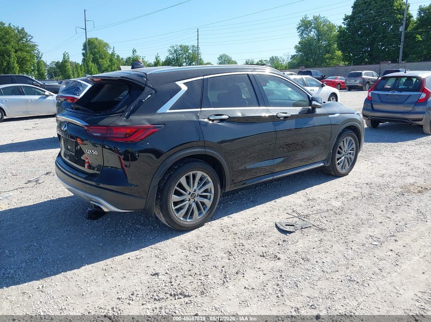 2024 Infiniti Qx50 VIN 3PCAJ5BB8RF107003 IAAI salvage auction — HAIL, Salvage Title, sold $11,300 on 2026-08-10 (photo 4)