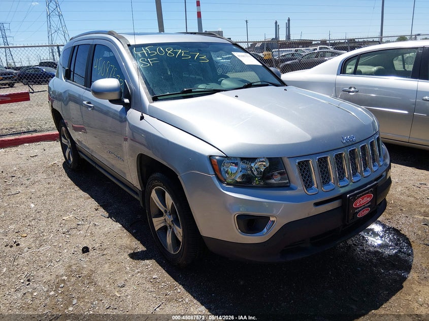 2017 Jeep Compass VIN 1C4NJCEB5HD189683 IAAI salvage auction — REAR END, Clear (Indiana), sold $1,225 on 2026-07-24 (photo 1)