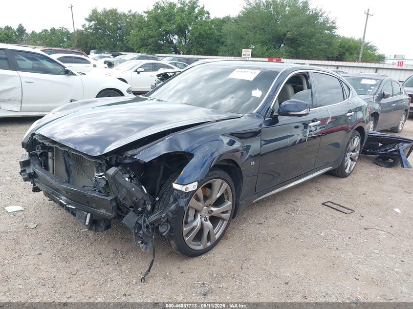 2016 Infiniti Q70 VIN JN1AY1PR4GM590037 IAAI salvage auction — FRONT END, Salvage (Texas), sold $2,450 on 2026-07-09 (photo 2)