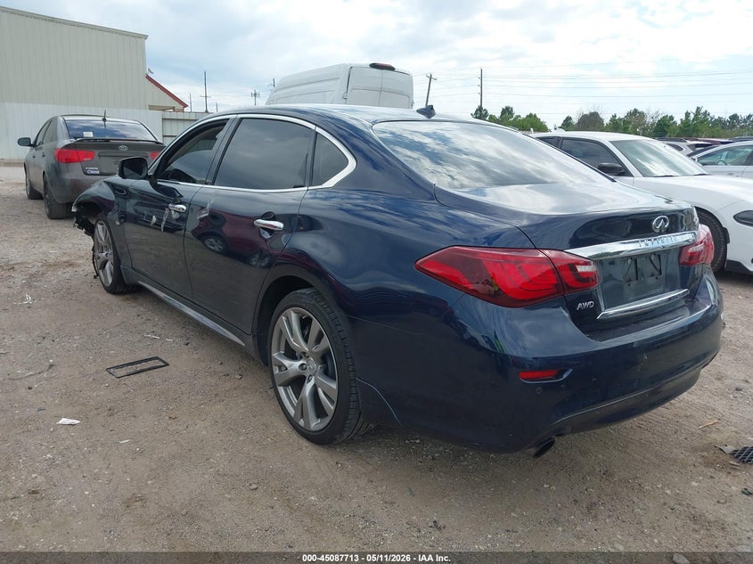 2016 Infiniti Q70 VIN JN1AY1PR4GM590037 IAAI salvage auction — FRONT END, Salvage (Texas), sold $2,450 on 2026-07-09 (photo 3)
