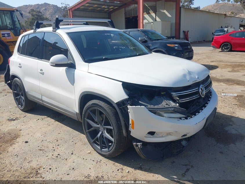 2012 Volkswagen Tiguan VIN WVGAV7AX6CW588218 IAAI salvage auction — FRONT & REAR, Salvage (California), sold $1,000 on 2026-07-14 (photo 1)