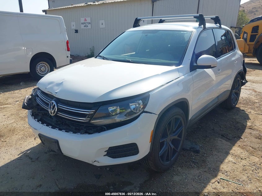 2012 Volkswagen Tiguan VIN WVGAV7AX6CW588218 IAAI salvage auction — FRONT & REAR, Salvage (California), sold $1,000 on 2026-07-14 (photo 2)