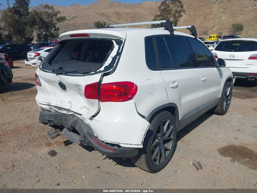 2012 Volkswagen Tiguan VIN WVGAV7AX6CW588218 IAAI salvage auction — FRONT & REAR, Salvage (California), sold $1,000 on 2026-07-14 (photo 4)