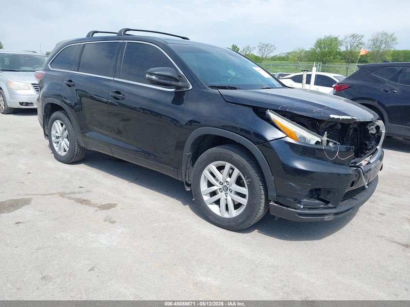 2016 Toyota Highlander VIN 5TDBKRFH3GS300546 IAAI salvage auction — FRONT END, Salvage (Iowa), sold $6,150 on 2026-07-21 (photo 1)