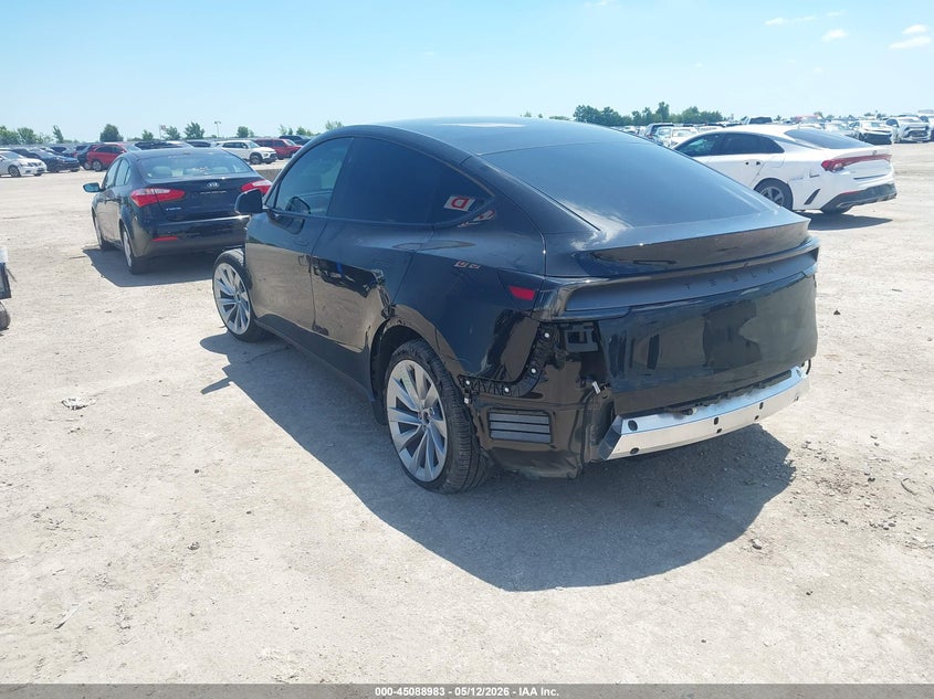 2026 Tesla Model y VIN 7SAYGDED1TA582987 IAAI salvage auction — FRONT & REAR, Original (Texas), sold $19,500 on 2026-07-09 (photo 3)